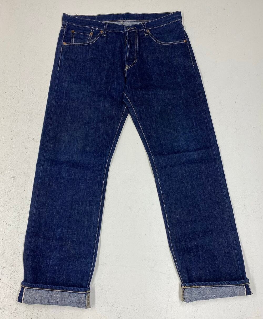 VTG 1999 Levi's Strauss 501 XX USA Button-Fly Selvedge dark wash denim jeans, 34
